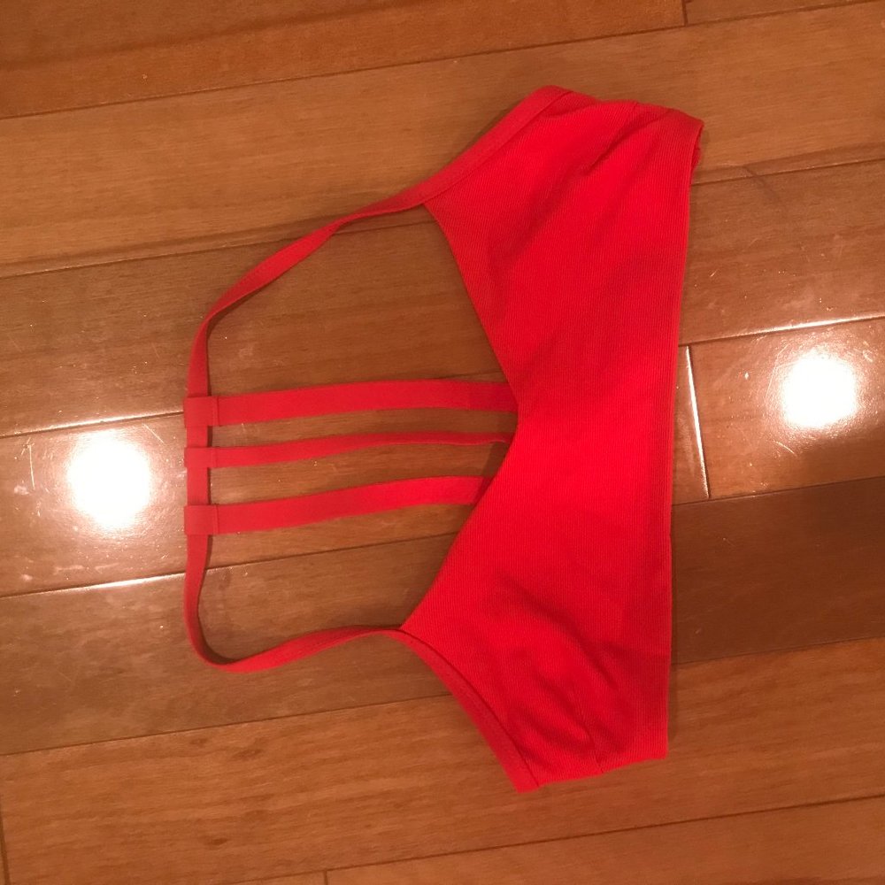 Athleta Radient Red Cloudbreak Strappy Bikini Top